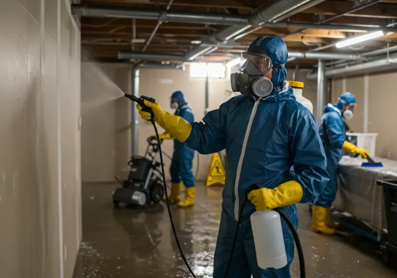 Basement Sanitization and Antimicrobial Treatment process in Myers Corner, NY