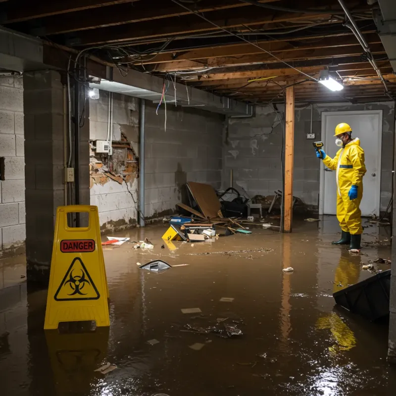 Flooded Basement Electrical Hazard in Myers Corner, NY Property